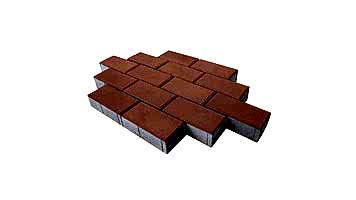 Тротуарная плитка "Кирпич" красная