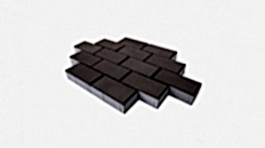 Тротуарная плитка "Кирпич" коричневая