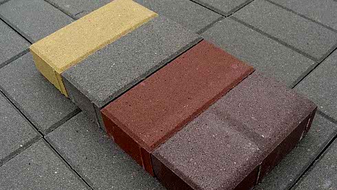Тротуарная плитка "Кирпич" красная