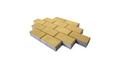 Тротуарная плитка "Кирпич" жёлтая