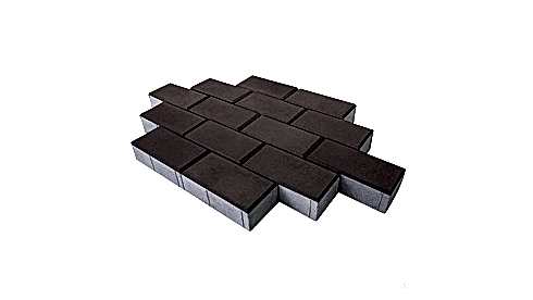 Тротуарная плитка "Кирпич" коричневая
