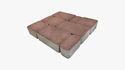 Тротуарная плитка "Старый город" красная