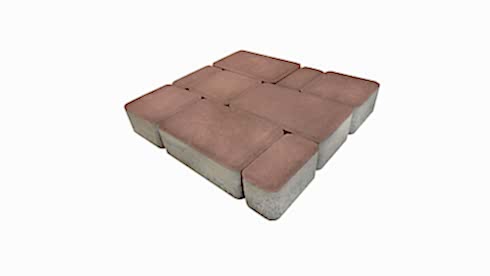 Тротуарная плитка "Старый город" красная Тротуарная плитка "Старый город" красная