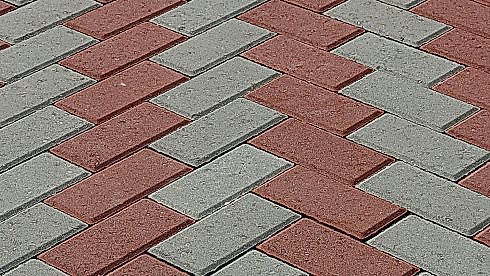 Тротуарная плитка "Кирпич" коричневая