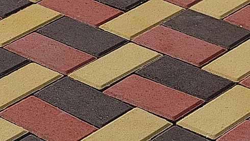 Тротуарная плитка "Кирпич" красная