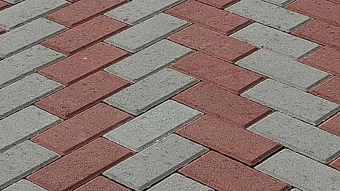 Тротуарная плитка "Кирпич" жёлтая