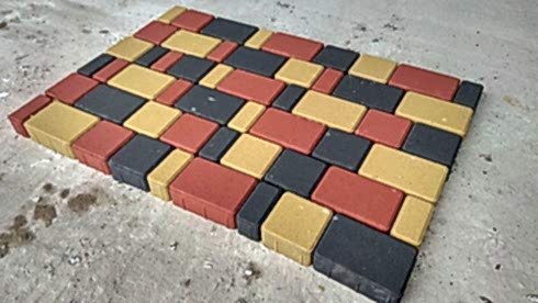 Тротуарная плитка "Старый город" жёлтая