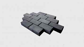  Тротуарная серая плитка "Кирпич"